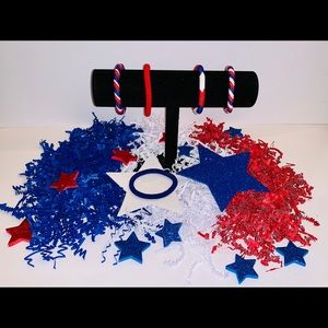 Red/white/blue Nepal bracelets